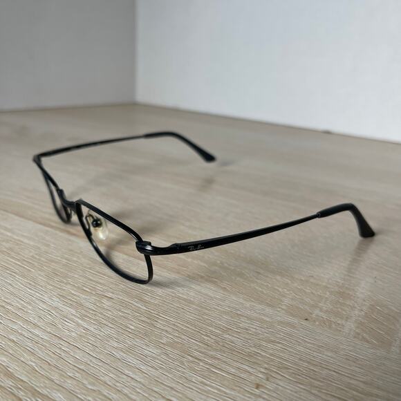 Ray-Ban Sleek RB3162 006 Black Rectangle Eyeglasses READ FRAMES ONLY 52-19 - Picture 3 of 9